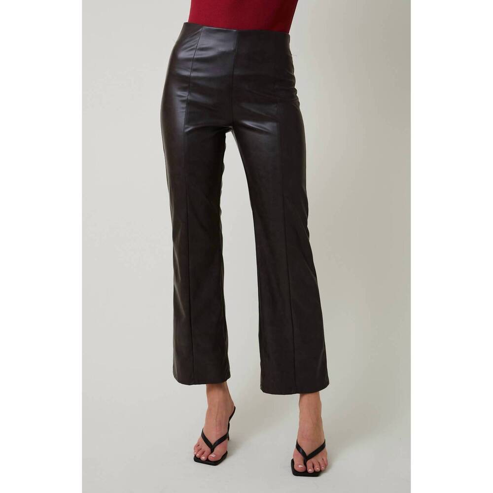NEW SUNDAY EDITION faded faux leather pants in charcoal